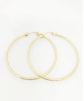 DFS 18KYG Hoop Earrings