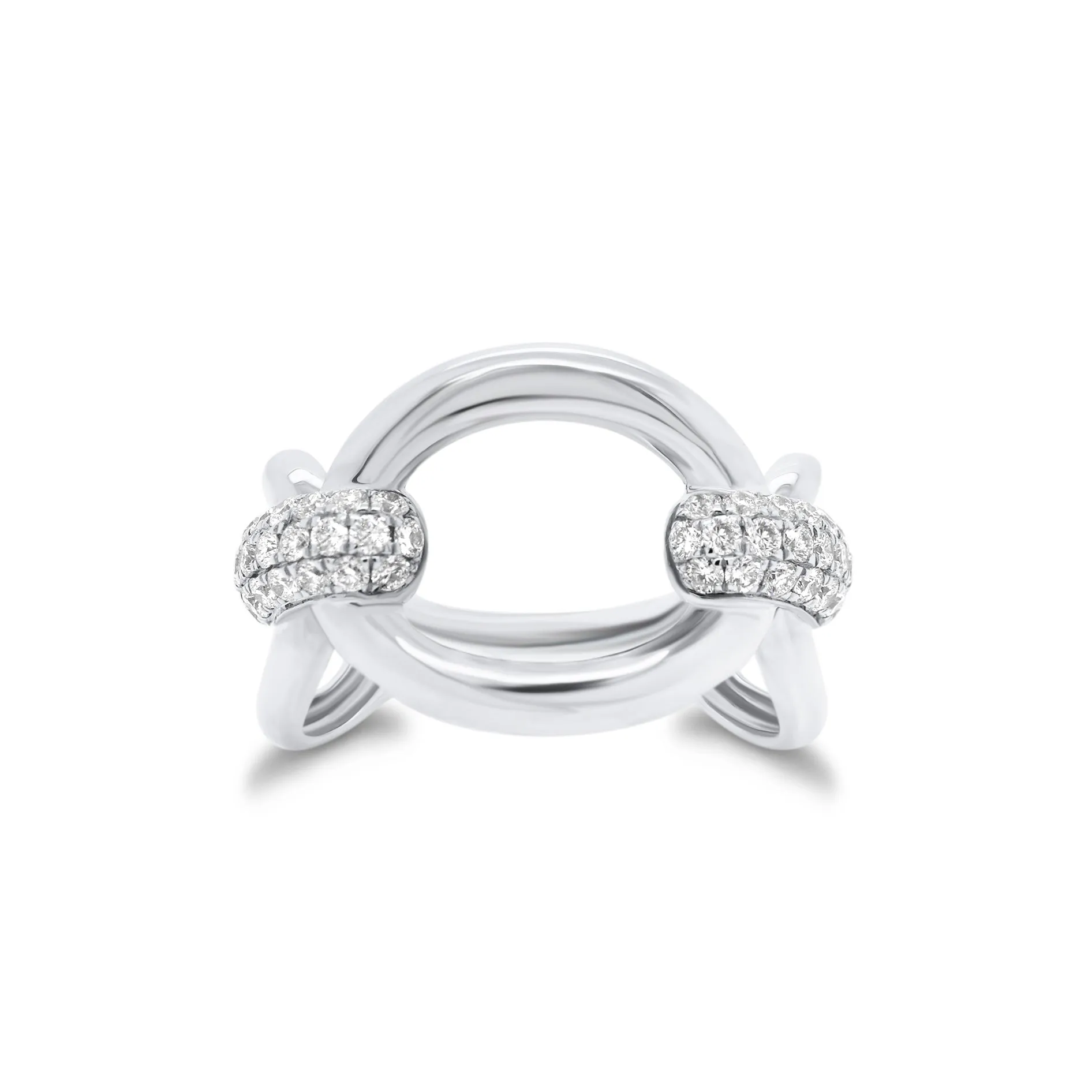 Diamond Bold Loop Ring