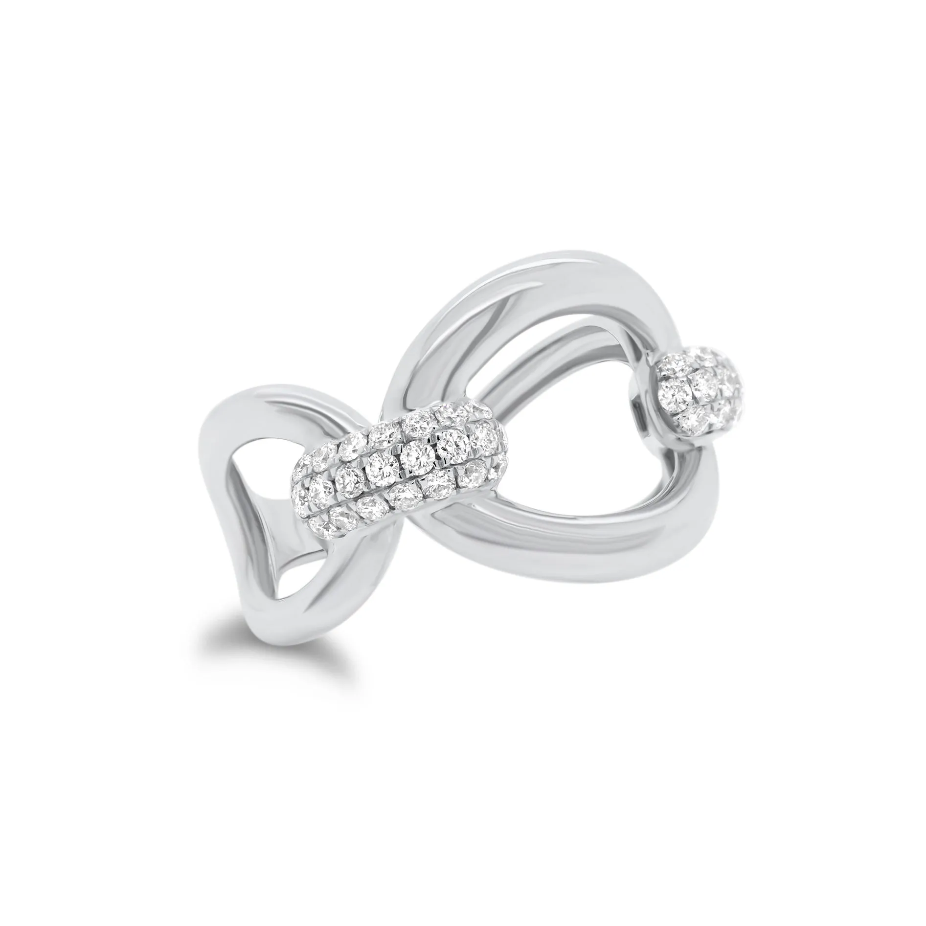 Diamond Bold Loop Ring