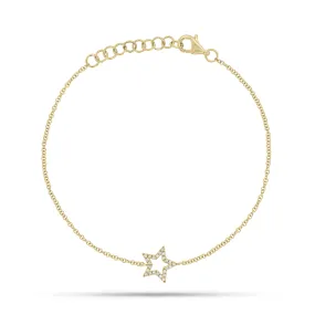 Diamond Cutout Star Fashion Bracelet