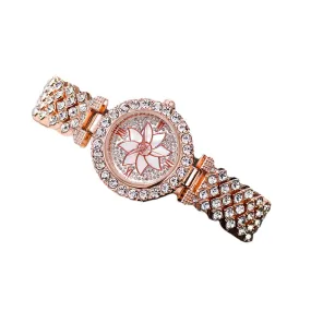 Diamond-Embedded Starry Bracelet Watch Bracelet Gift Set for Women