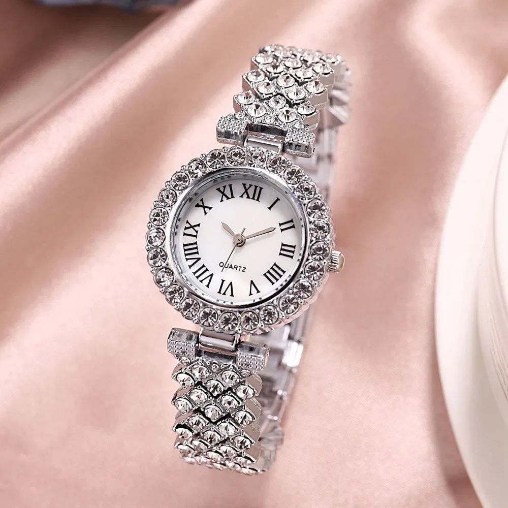 Diamond-Embedded Starry Bracelet Watch Bracelet Gift Set for Women