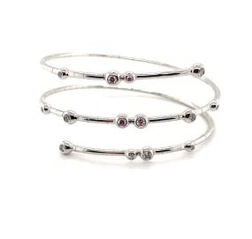 Diamond Station Coil Bracelet