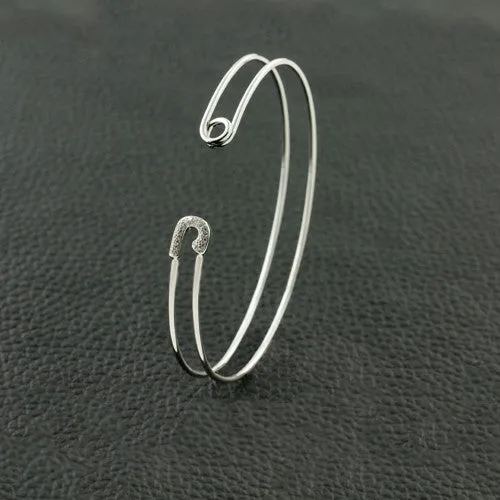 Diaper Pin Bangle Bracelet