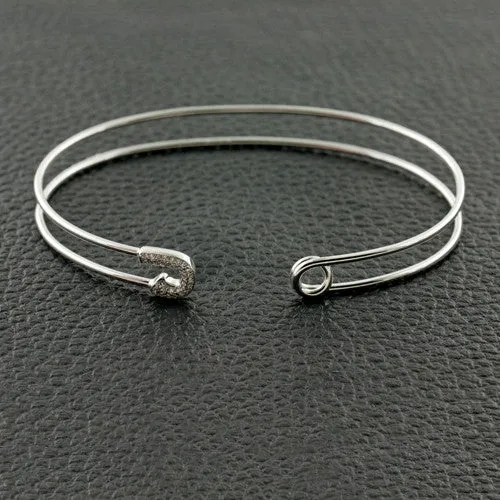 Diaper Pin Bangle Bracelet