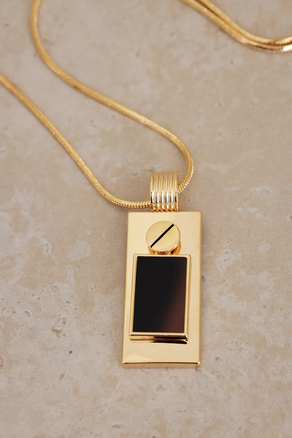 Elegance Rectangular Pendant Necklace