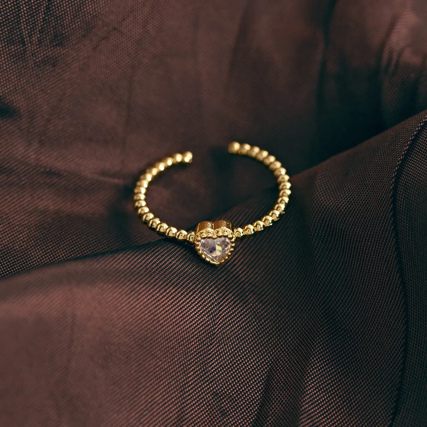 Emi - Heart Shaped Crystal Ring