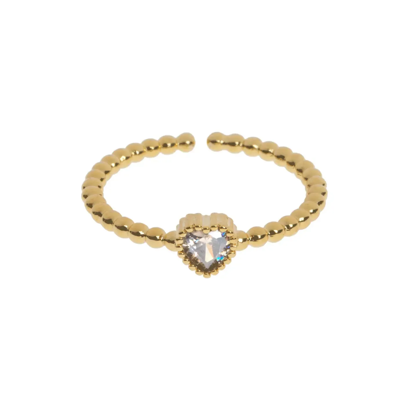 Emi - Heart Shaped Crystal Ring