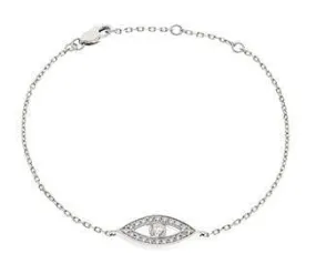 Evil Eye Diamond Chain Bracelet