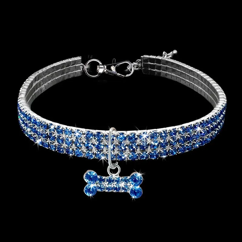 Exquisite Bling Bling Crystal Dog Collar