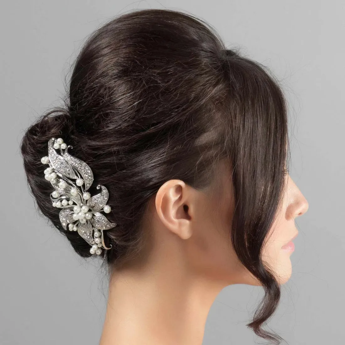 Exquisitely Pearl Large Hair Comb