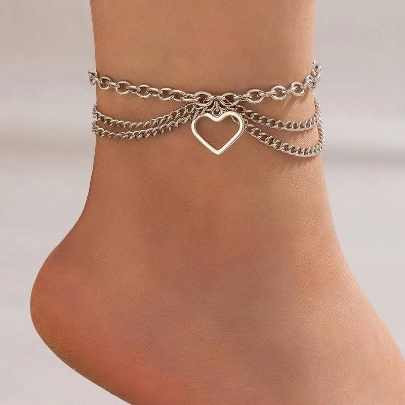 F5.Geometric Multilayer Creative Anklet