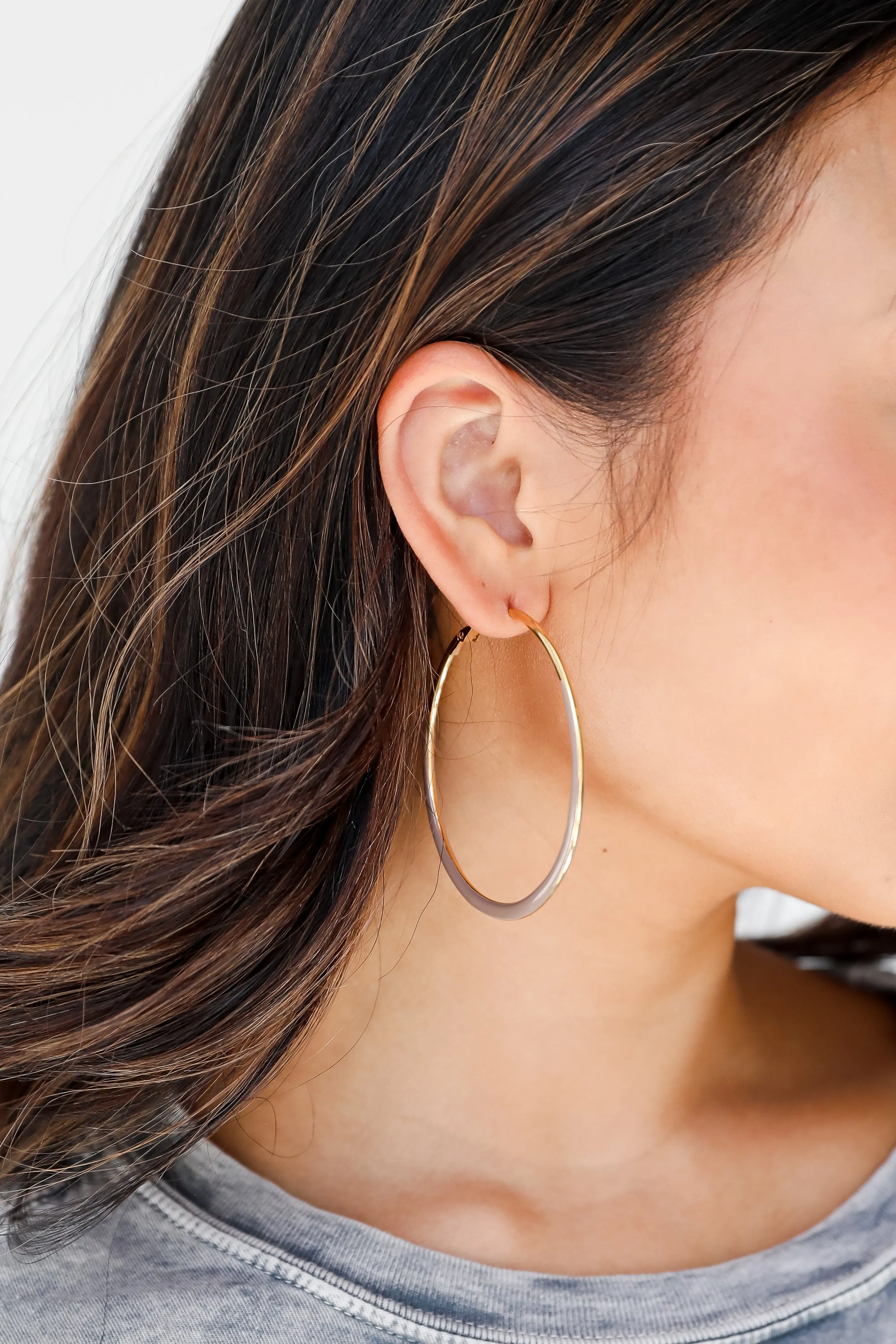 FINAL SALE - Helen Gold Hoop Earrings