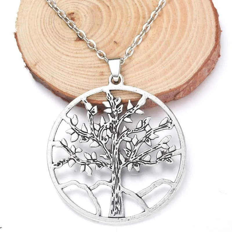 Fine Alloy Tree of Life Pendant Necklace Jewelry Ancient Living Tree Jewelry For Men and Women