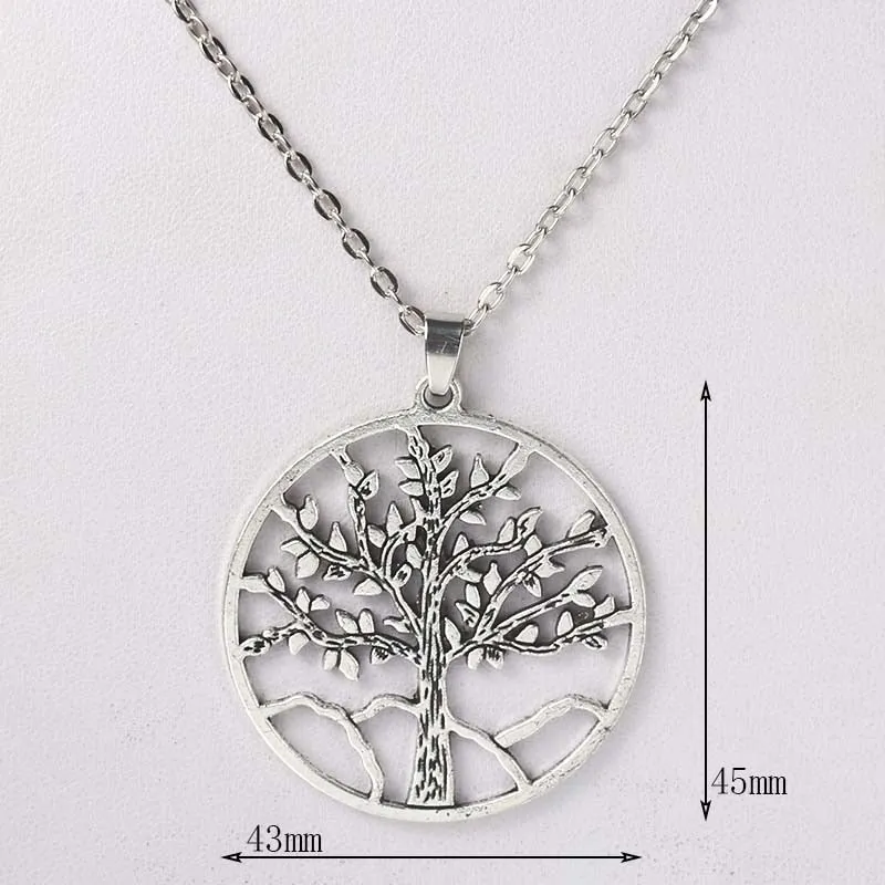 Fine Alloy Tree of Life Pendant Necklace Jewelry Ancient Living Tree Jewelry For Men and Women