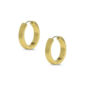 Flat Hoop Earrings - Medium