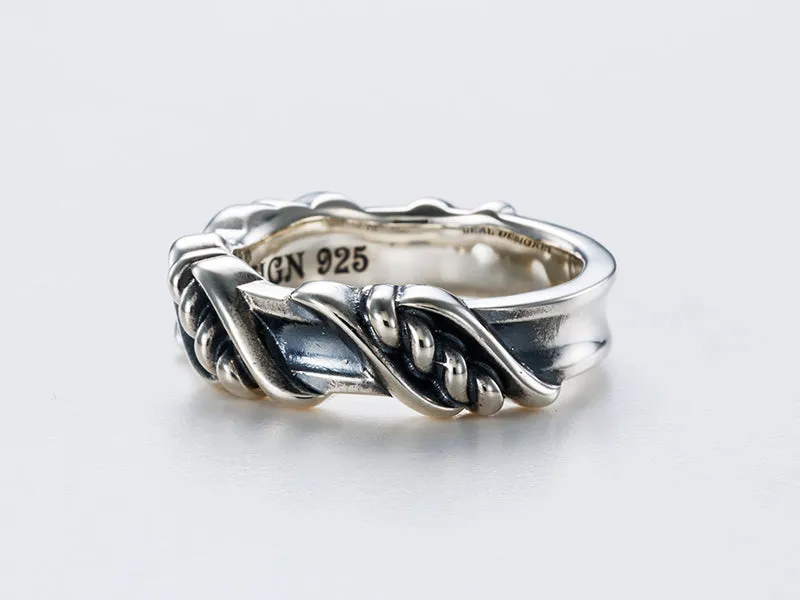 Floral Snake Ring : Narrow Ring