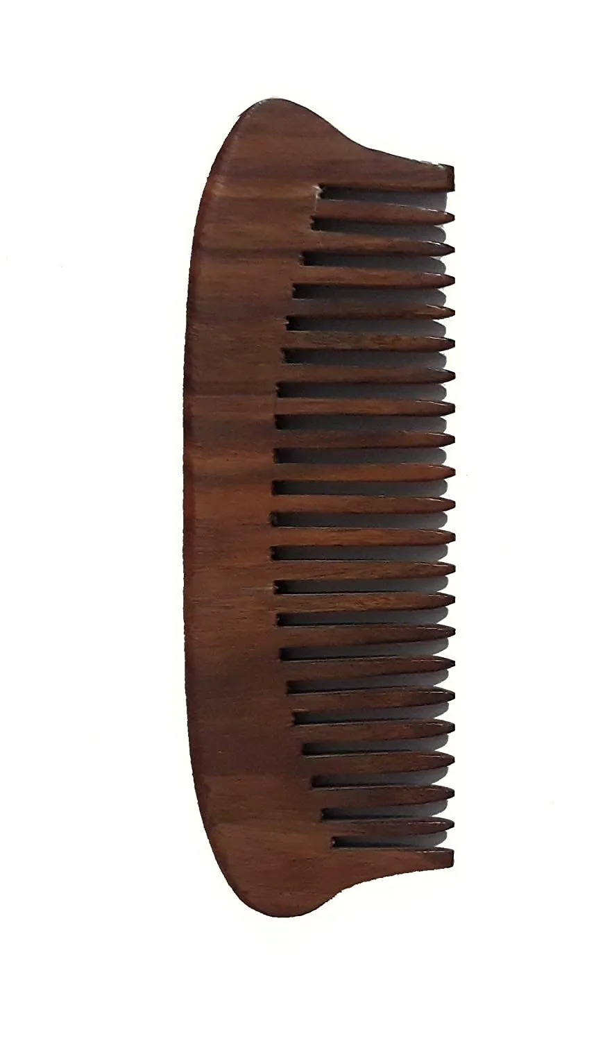 Flourish Concepts Wooden Comb with Handle - Fine Wood Toothed Styling & Grooming Tools for Men & Women