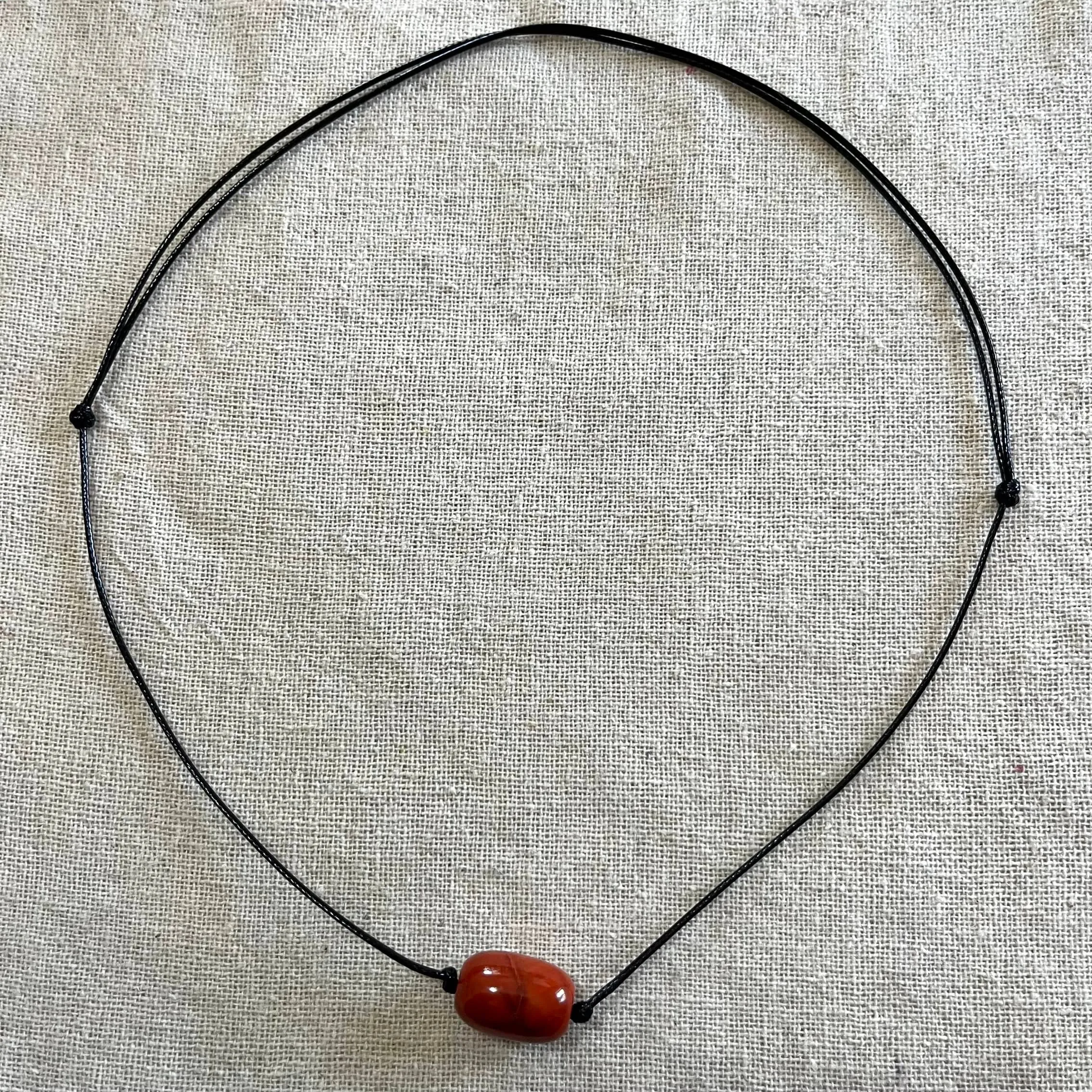 Fortune Pendant - Red Agate