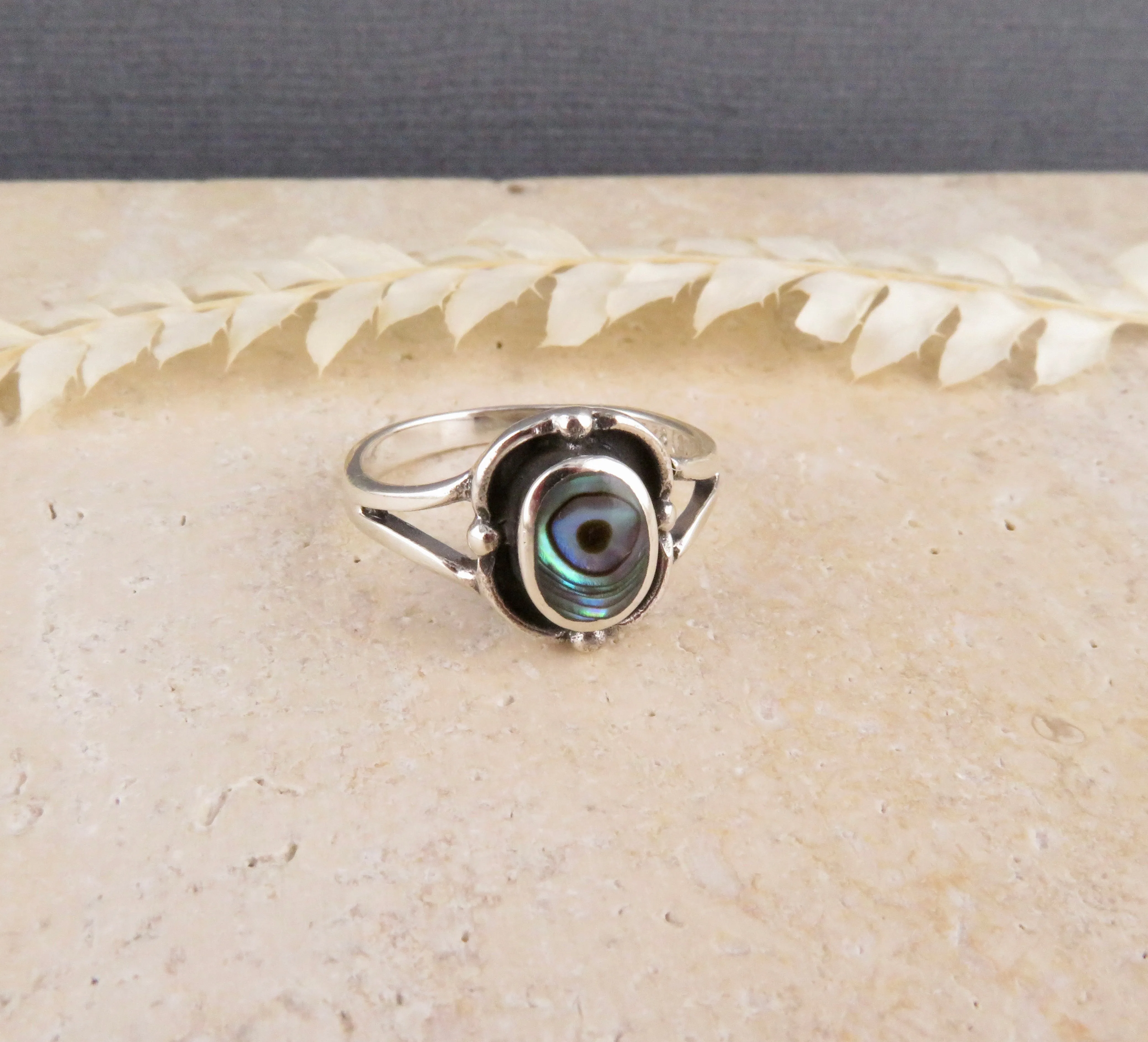 Framed Abalone Ring