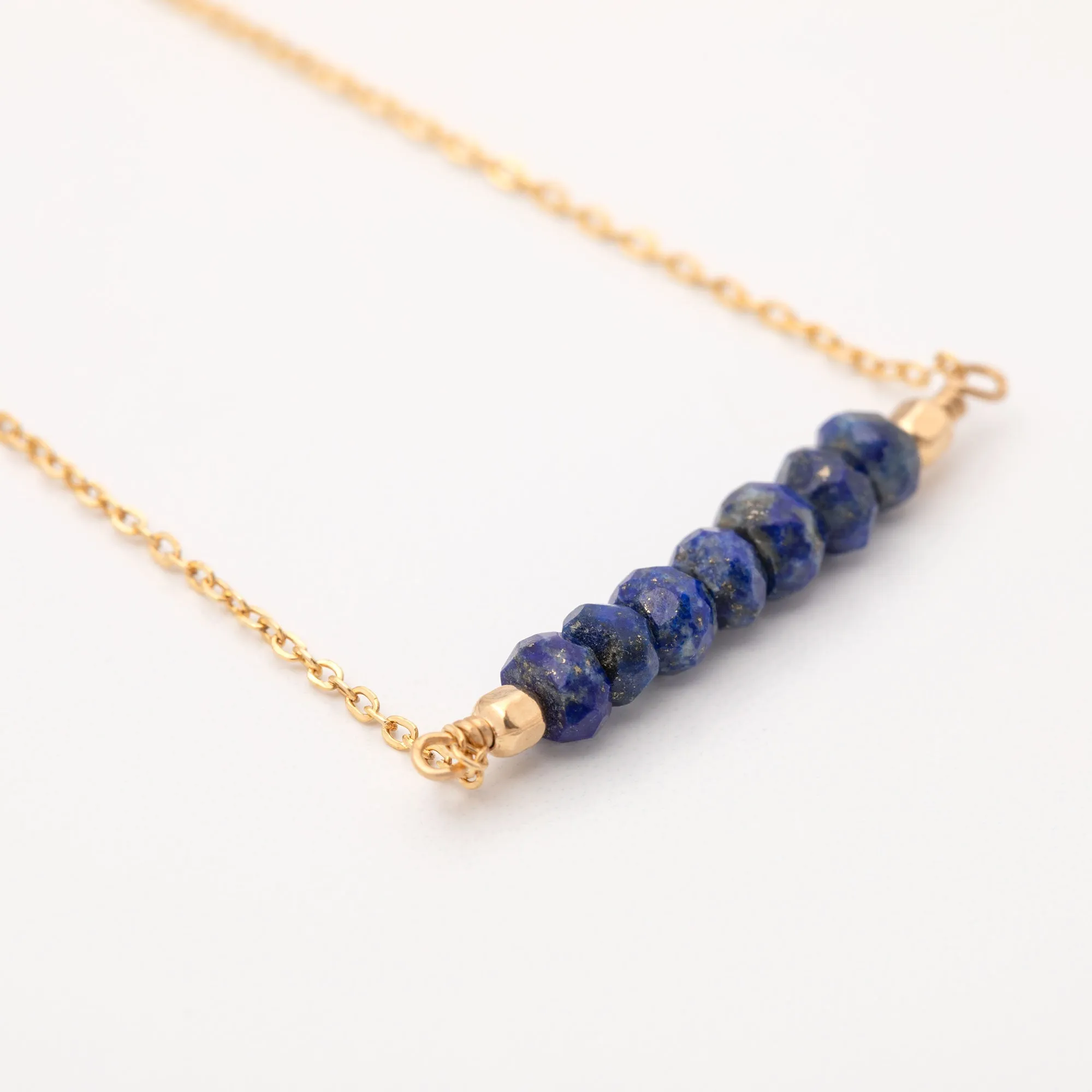 Gemstone Bar Gold Filled Necklace