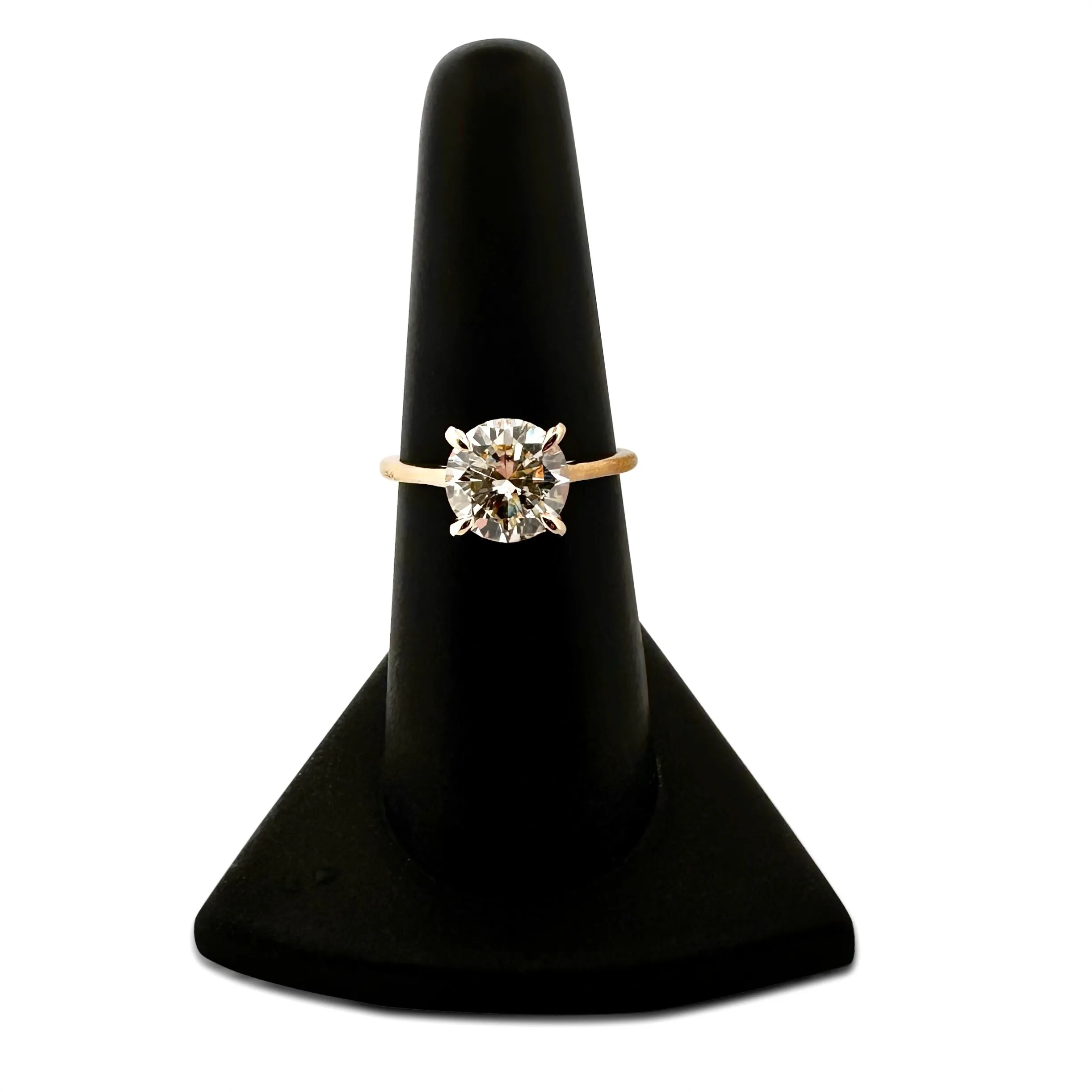 GIA Graded 2.02cts Round Brilliant Diamond Solitaire Engagement Ring in 14k Yellow Gold