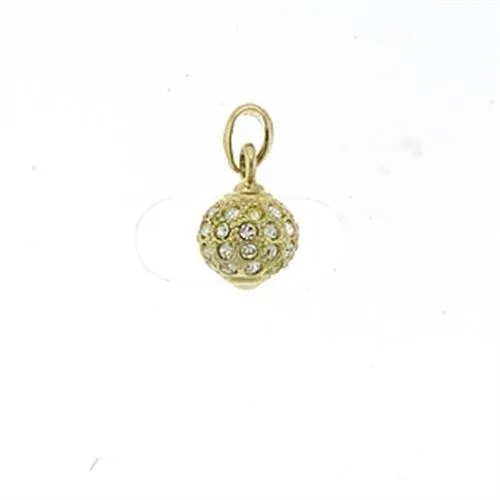 Gold Brass Pendant with Top Grade Crystal in Clear for Women Clear Stone Color Style LOA391