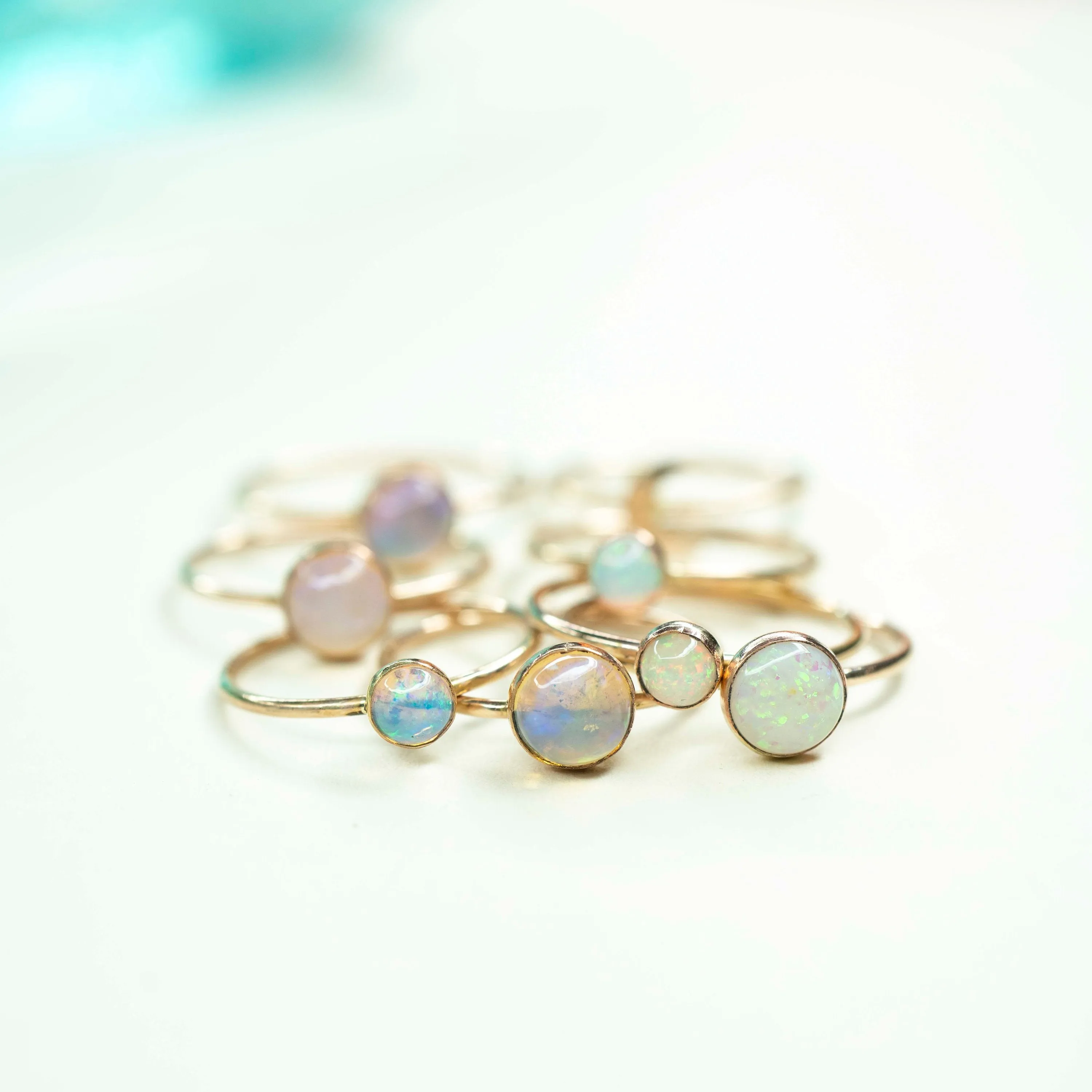 Gold Filled Natural Opal Ring