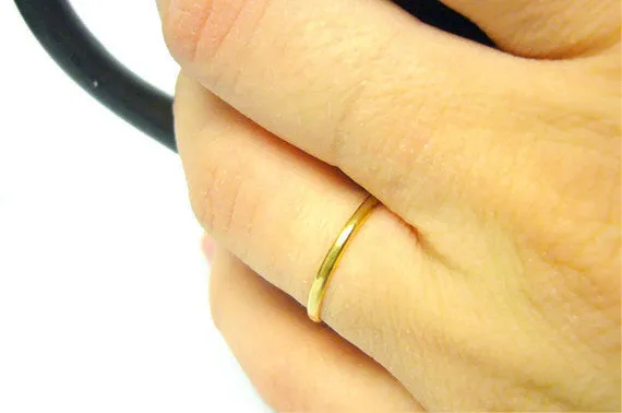 Gold Filled Stacking Ring | Handmade Stacking Ring Yellow Gold