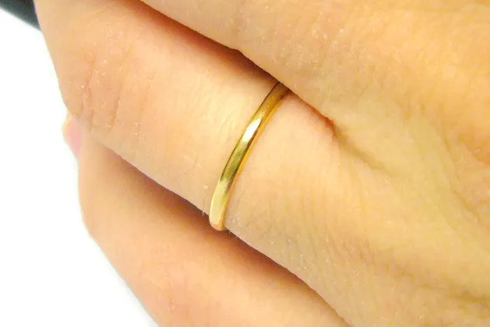 Gold Filled Stacking Ring | Handmade Stacking Ring Yellow Gold