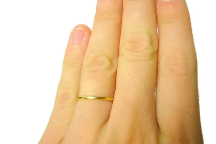 Gold Filled Stacking Ring | Handmade Stacking Ring Yellow Gold