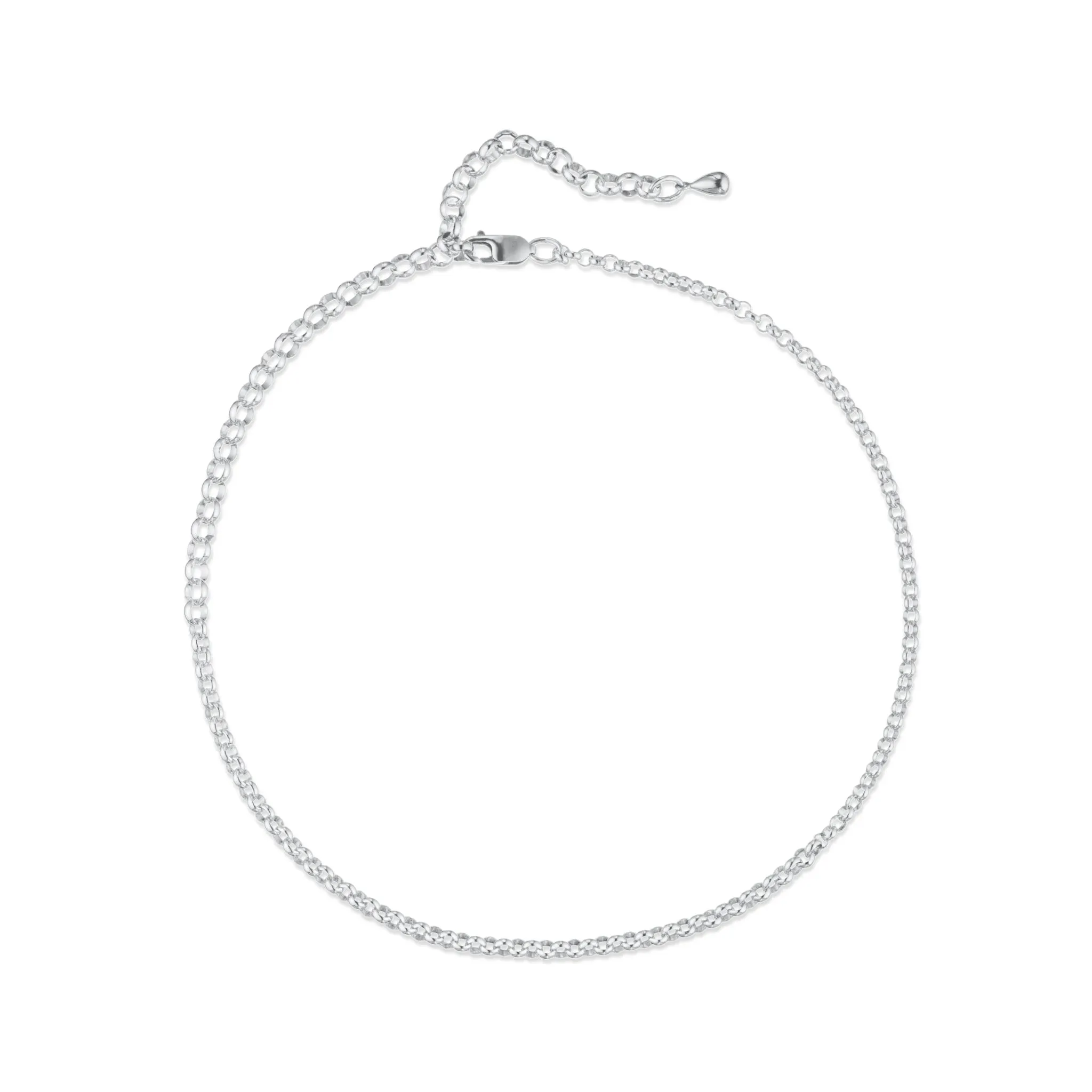 Graduated Teardrop Necklace - Sterling Silver