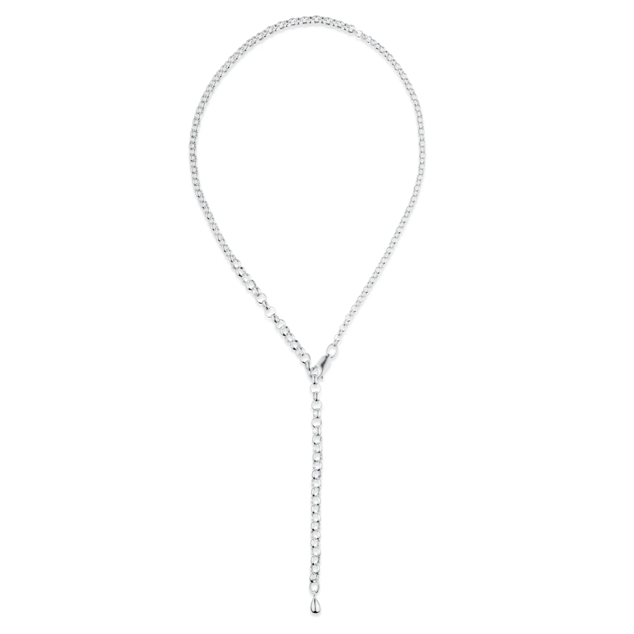 Graduated Teardrop Necklace - Sterling Silver