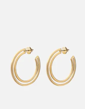 Hailee Hoop Earrings, Gold Vermeil