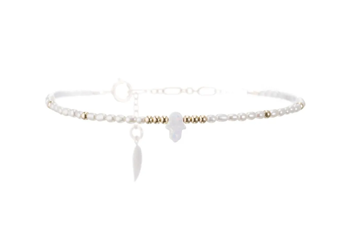 Hand Pearl Opal Bracelet