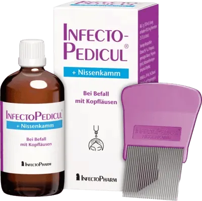 Head lice treatment  nit comb, INFECTOPEDICUL solution