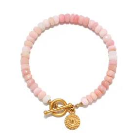 Healing Beginnings Lotus Pink Opal Toggle Bracelet