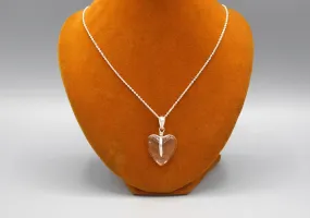 Heart Crystal Pendant With Sterling Silver Chain