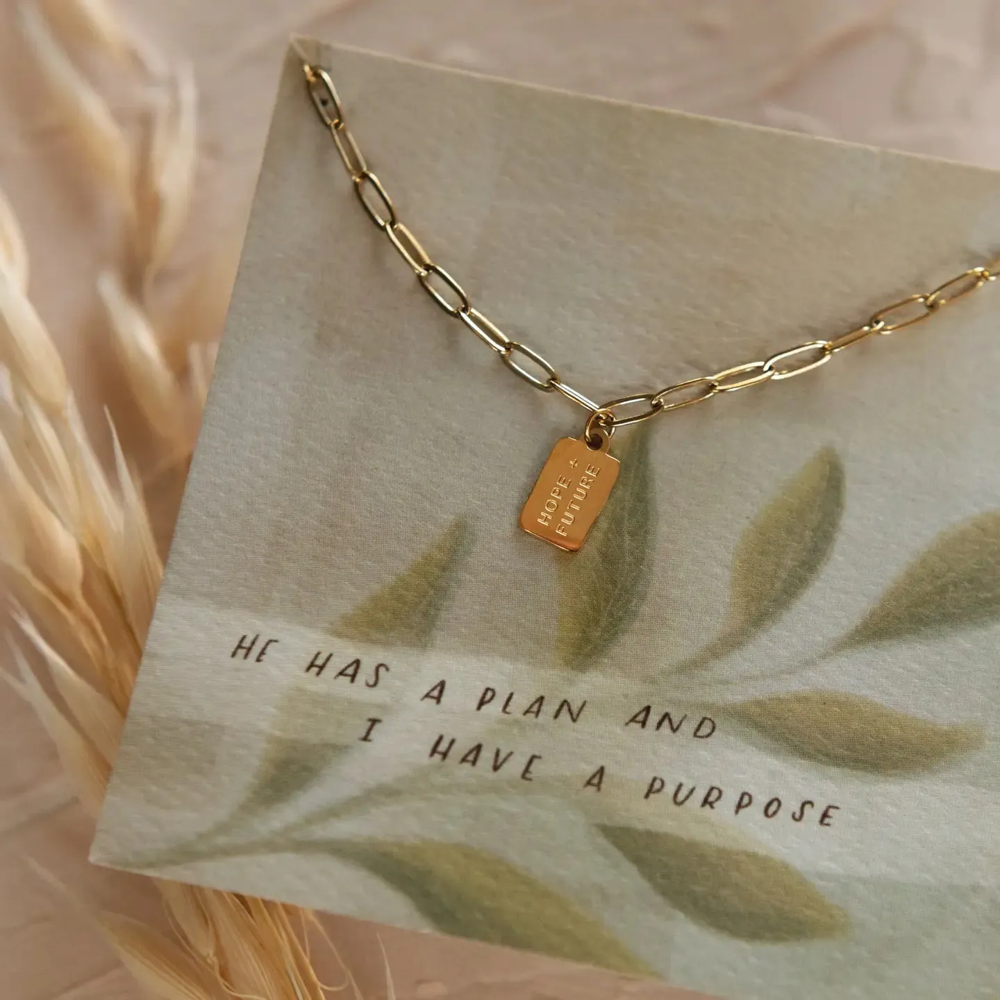 Hope   Future Mini Tag Necklace