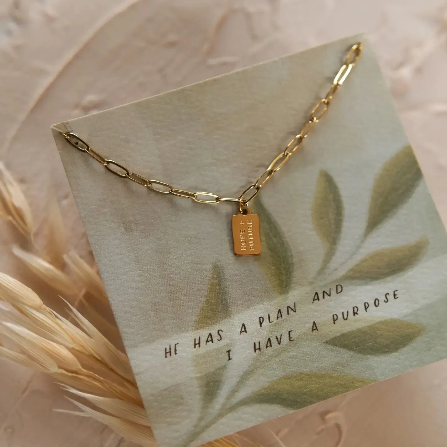 Hope   Future Mini Tag Necklace