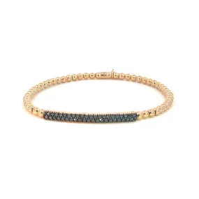 Hulchi Belluni ‘Tresore’ Black Diamond Bar Stretch Bracelet (21348BI)