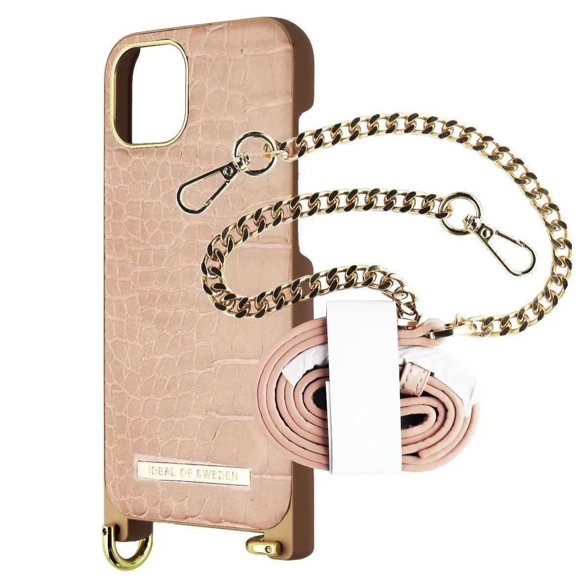 iDeal of Sweden Atelier Necklace Case for iPhone 13 - Misty Rose Croco