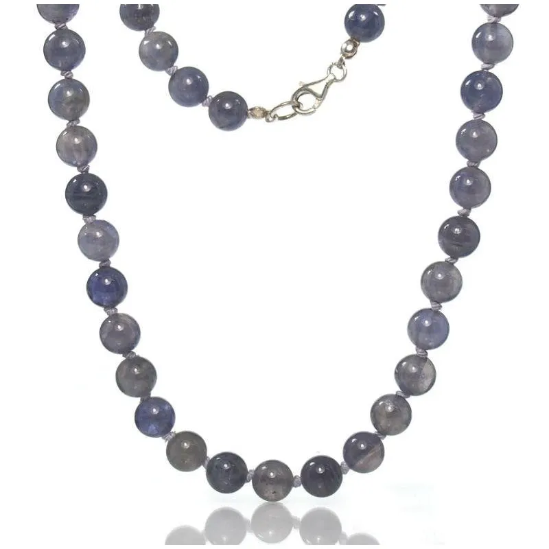 Iolite Necklace with Sterling Silver Trigger Clasp