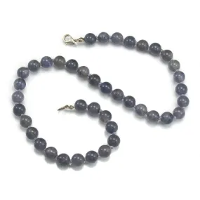 Iolite Necklace with Sterling Silver Trigger Clasp