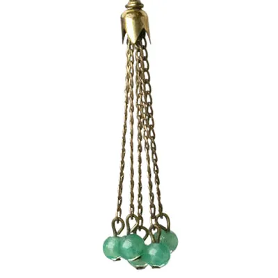 Jade Bead Dangling Earrings