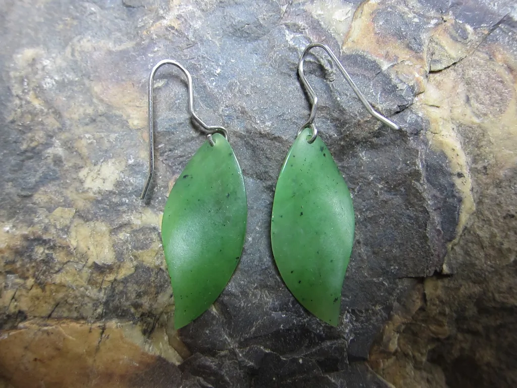 Jade Leaf Earrings