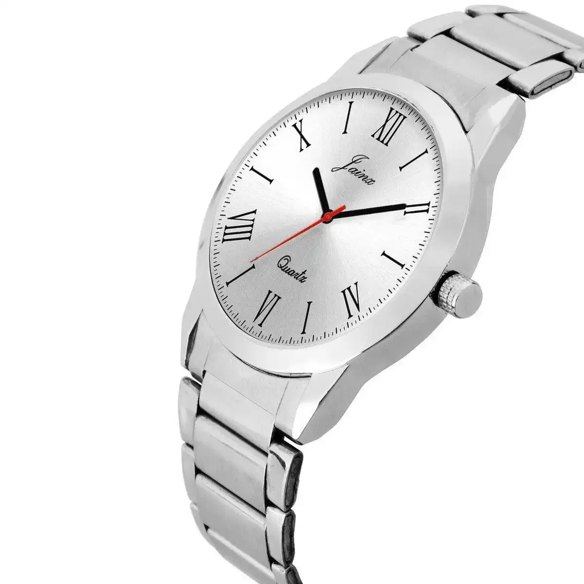 Jainx JM7134 Silver Steel Chain Analog Watch - For Men