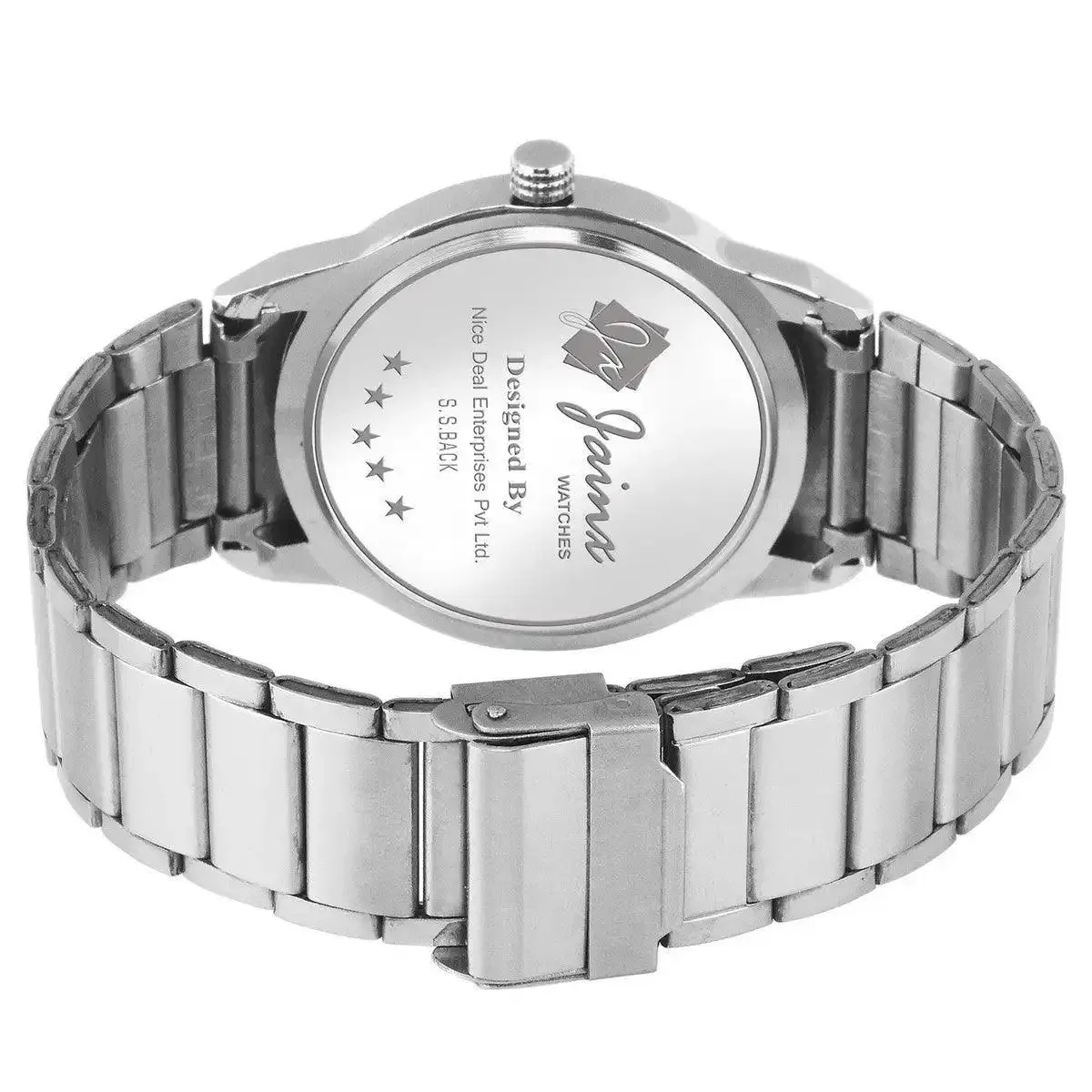 Jainx JM7134 Silver Steel Chain Analog Watch - For Men