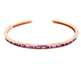 Jane Taylor Baguette Amethyst Cuff Bracelet