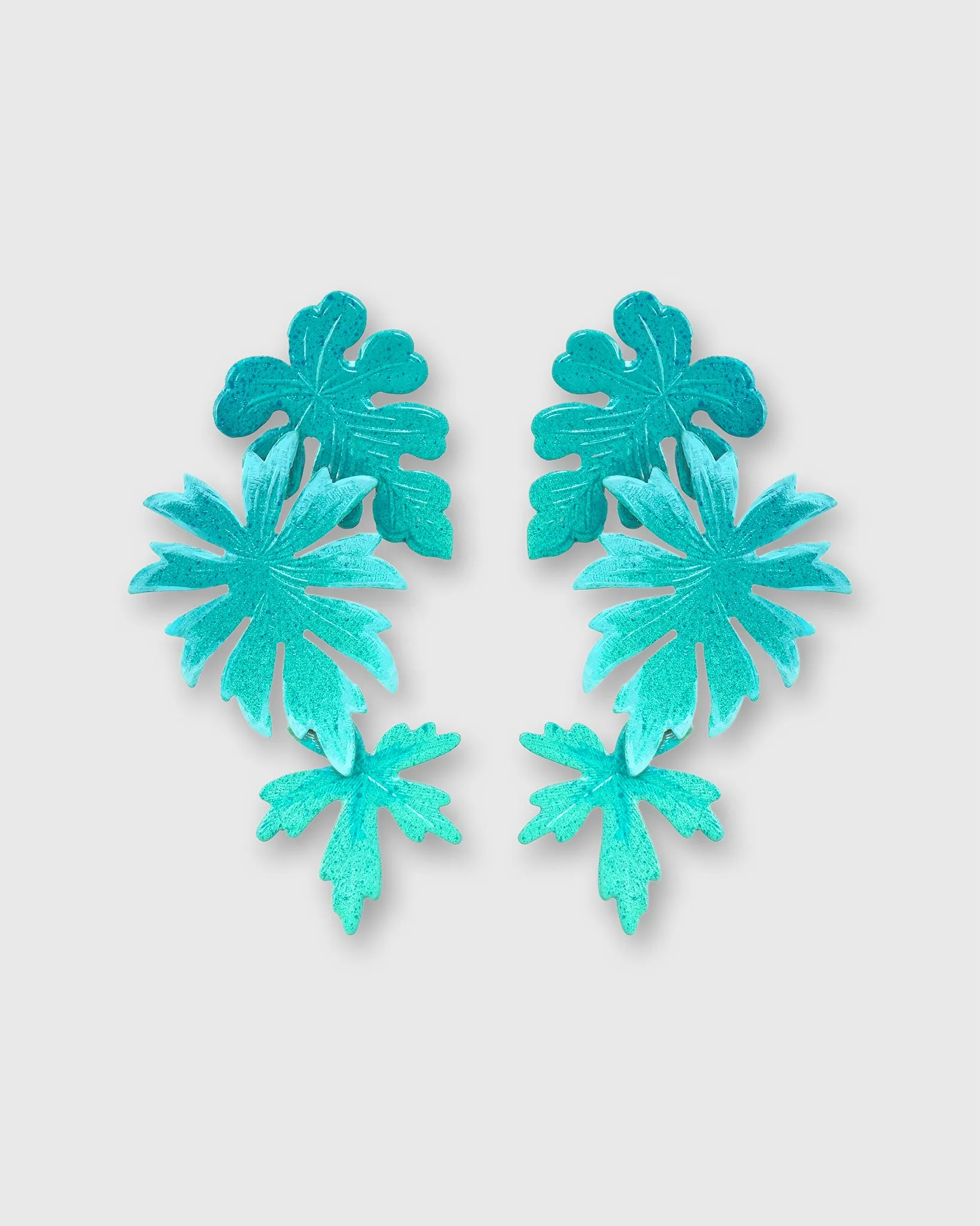 Jardin Verdoyant Earrings in Teal